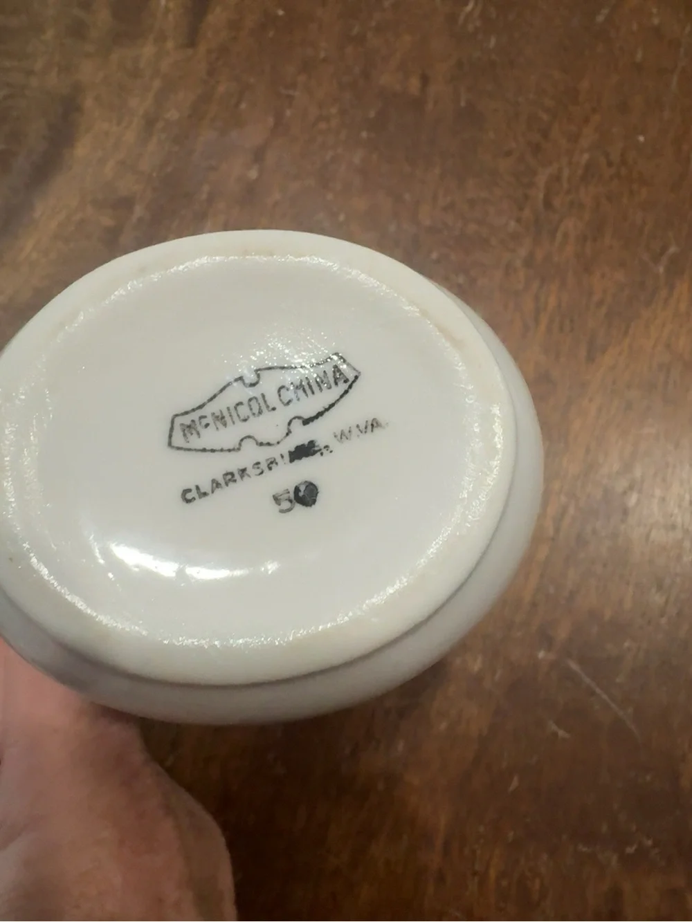 Vintage McNicol China White Cream Pitcher | Clarksburg WV Restaurant Ware